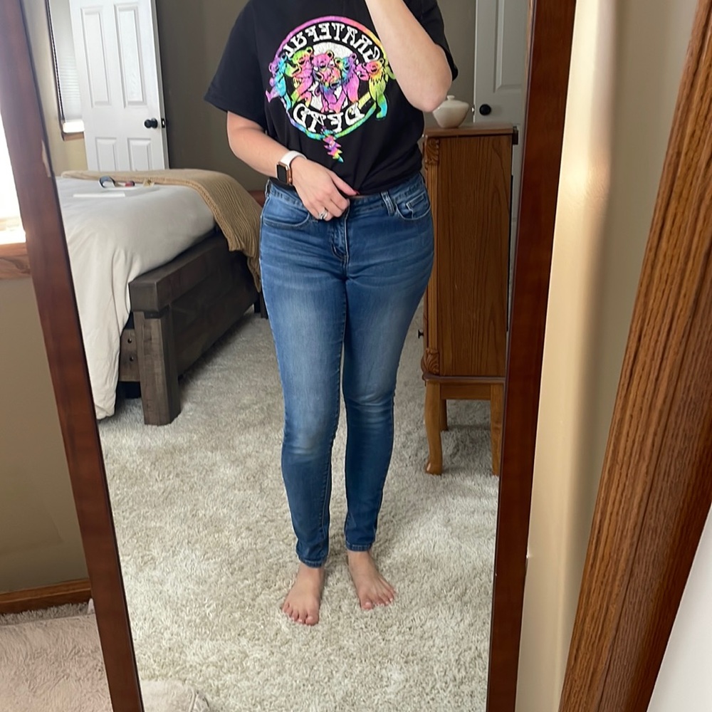 Blue denim jeans